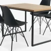 AABENRAA + KLARUPAABENRAA L120 table coloris chêne + 4 KLARUP chaises noir