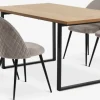 AABENRAA + KOKKEDALAABENRAA L160 table coloris chêne + 4 KOKKEDAL chaises gris