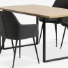 AABENRAA + PURHUSAABENRAA L160 table coloris chêne + 4 PURHUS chaises gris