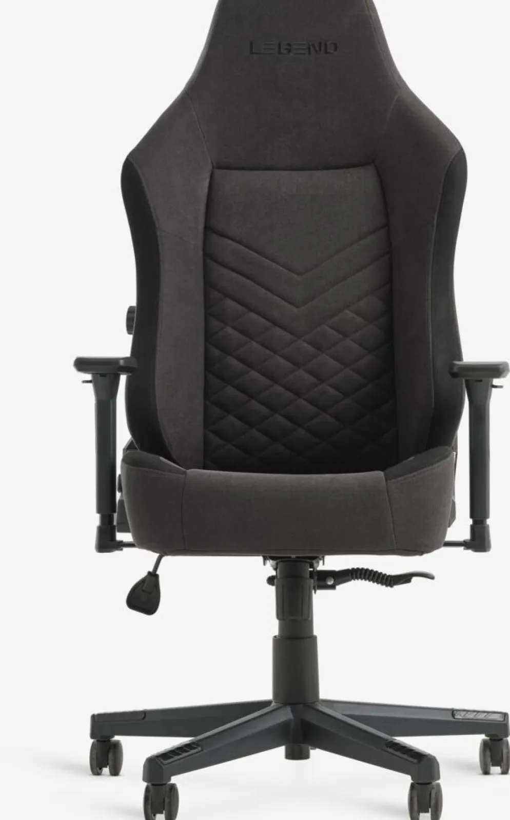 ABILDAAChaise gaming ABILDAA tissu gris anthracite