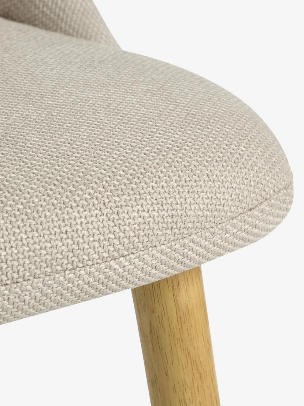 ADSLEVChaise ADSLEV sans accoudoir beige/coloris chêne naturel