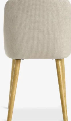 ADSLEVChaise ADSLEV sans accoudoir beige/coloris chêne naturel