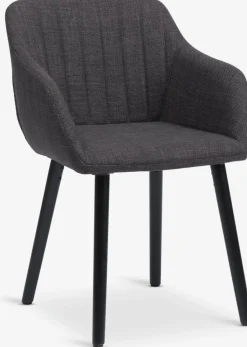 ADSLEVChaise ADSLEV tissu gris anthracite/noir