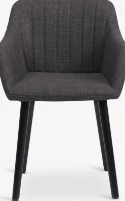 ADSLEVChaise ADSLEV tissu gris anthracite/noir