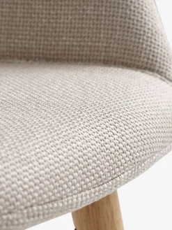 ADSLEVChaise ADSLEV tissu beige/coloris chêne naturel