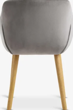 ADSLEVChaise ADSLEV velours gris/naturel