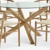 AGERBY + GUDERUPAGERBY Ø119 table chêne naturel + 4 GUDERUP chaises chêne