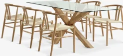 AGERBY + GUDERUPAGERBY L190 table chêne naturel + 4 GUDERUP chaises chêne