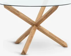 AGERBYTable AGERBY Ø119 verre/chêne naturel