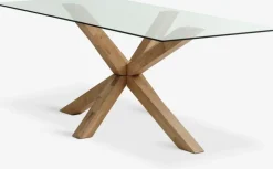 AGERBYTable AGERBY 90x190 verre/chêne naturel