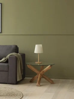 AGERBYTable basse AGERBY Ø60 verre/chêne naturel