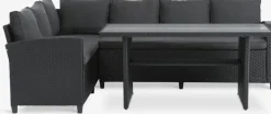 AGERMOSEEnsemble lounge AGERMOSE 6 personnes a/rangement noir