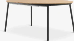AKTIVEN + HAGLEBUAKTIVEN L118/168 table naturel + 4 HAGLEBU chaises noir