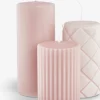 ALFREDBougie pilier ALFRED rose 3pcs/pqt