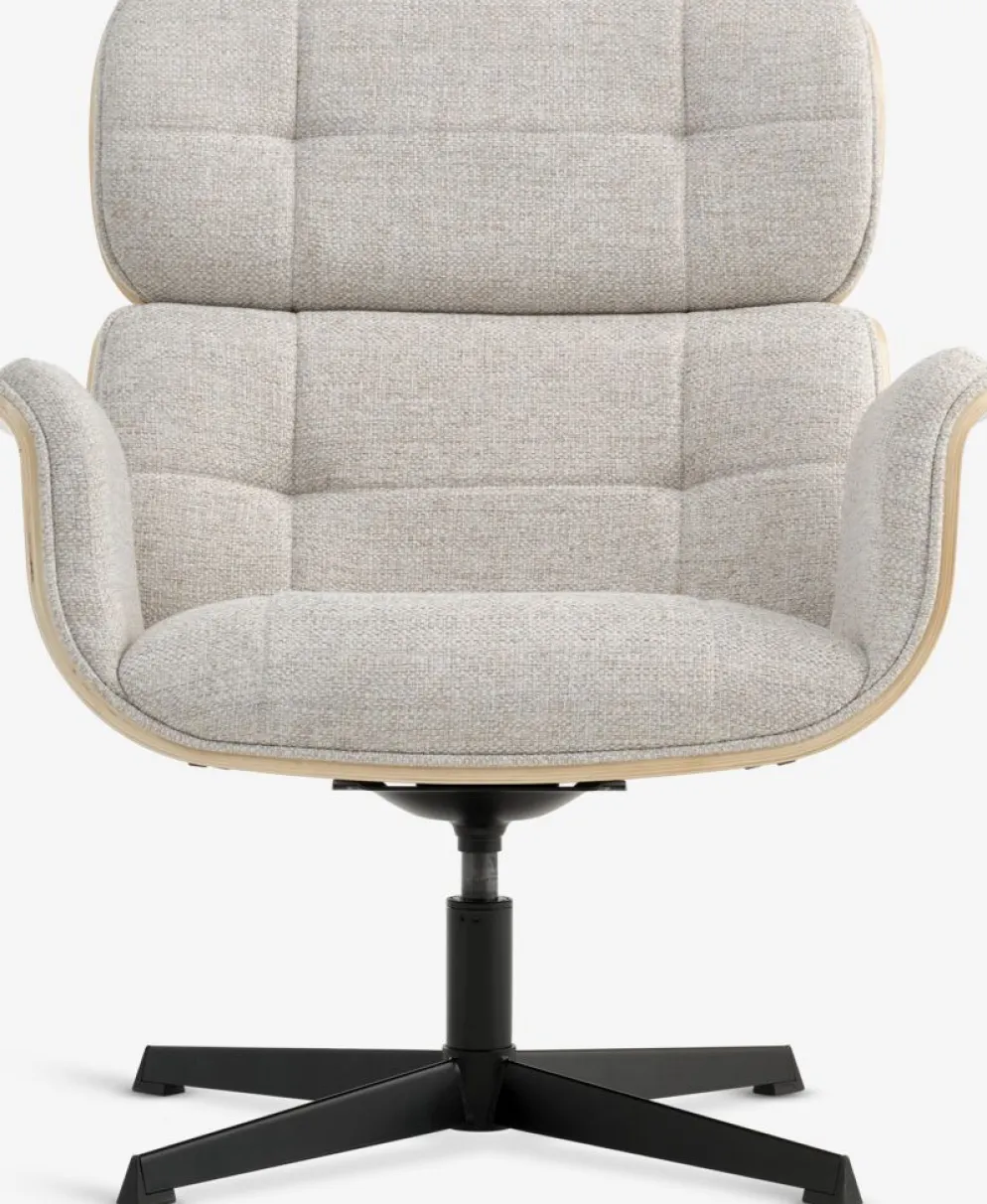 ALLINGEFauteuil ALLINGE pivotant tissu beige/noir