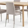 ALSTED + BRANDEALSTED L160 table coloris chêne + 4 BRANDE chaises beige