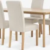 ALSTED + TUREBYALSTED L160 table coloris chêne + 4 TUREBY chaises beige