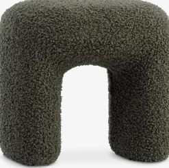 ANDSTPouf ANDST 46x38 tissu teddy vert olive