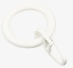Anneau rideau a/crochet 8pcs/pqt blanc