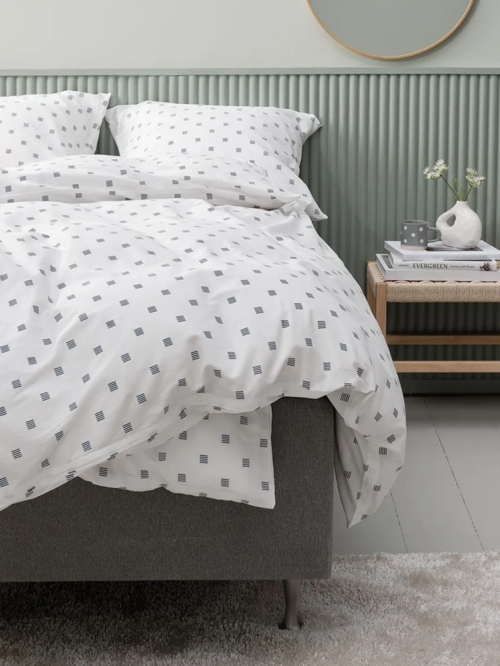 ANNIKABasicParure de lit ANNIKA 240x220 bleu/blanc