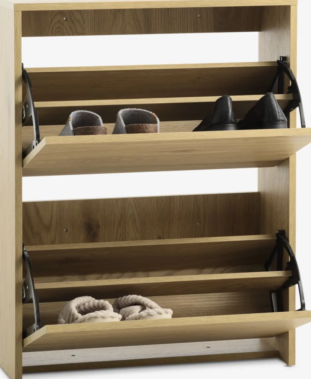 BAKHUSEMeuble à chaussures BAKHUSE 2 compartiments coloris chêne