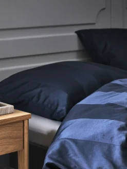 BARBOGoldParure de lit Satin BARBO 240x220 bleu foncé