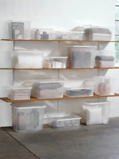 BASIC BOXRangement sous lit BASIC BOX 30L a/couvercle transparent
