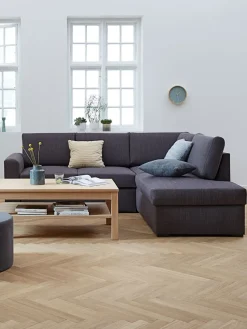 BEDSTEDCanapé convertible avec méridienne BEDSTED gris