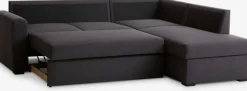 BEDSTEDCanapé convertible avec méridienne BEDSTED gris