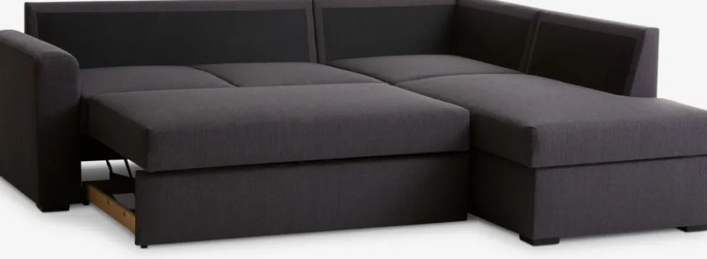 BEDSTEDCanapé convertible avec méridienne BEDSTED gris