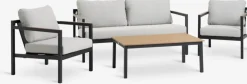 BEJSTRUPEnsemble lounge BEJSTRUP 4 personnes gris