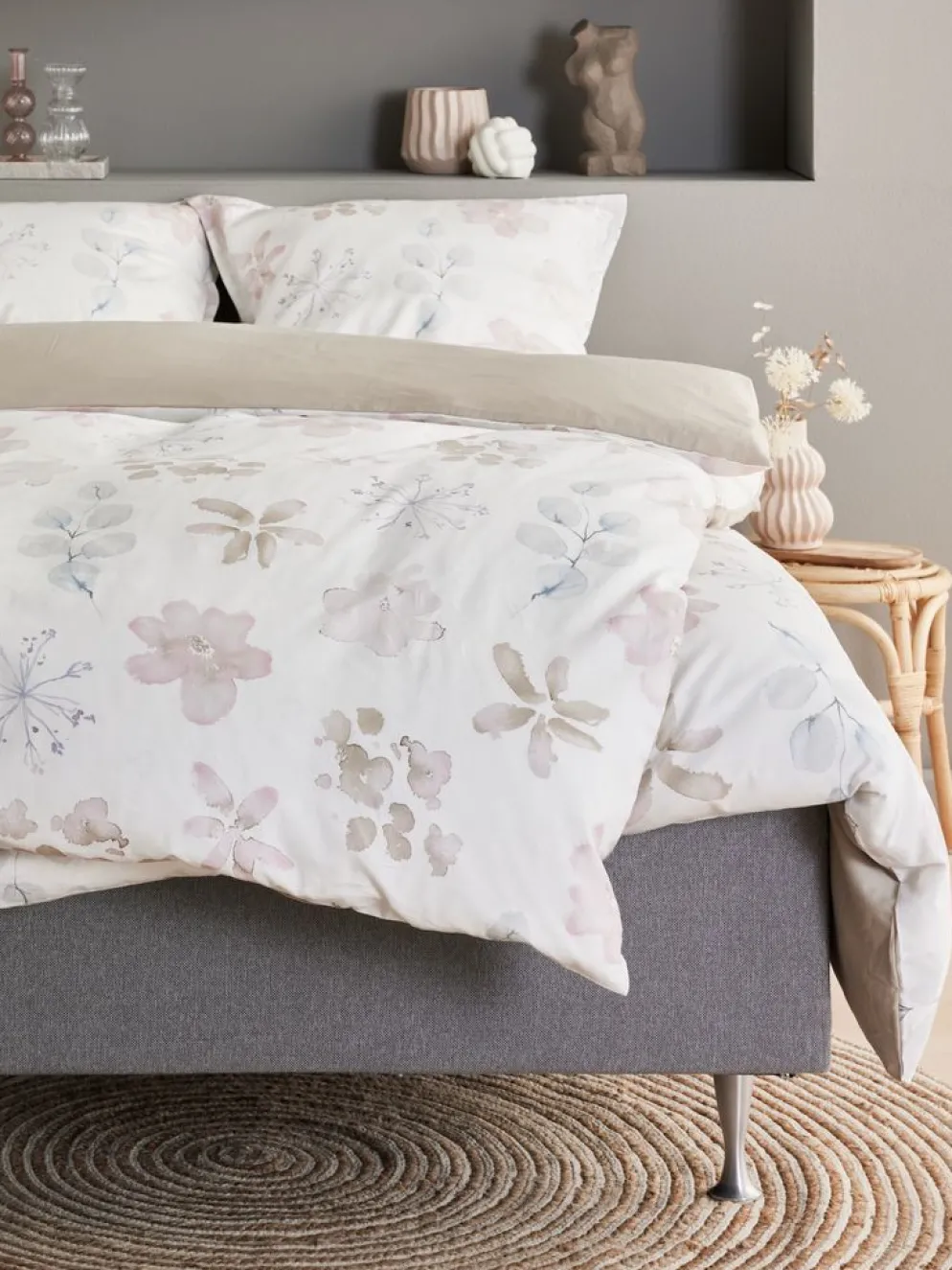 BERITGoldParure de lit Satin BERIT 240x220 blanc