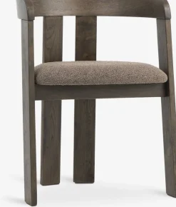 BOVRUPChaise BOVRUP chêne foncé/tissu brun