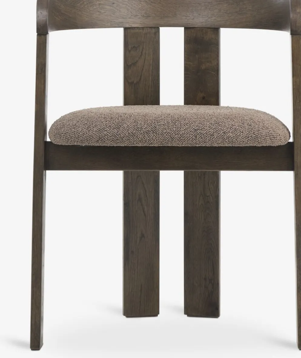 BOVRUPChaise BOVRUP chêne foncé/tissu brun