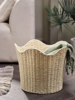 BREKKEPanier BREKKE Ø41xH35cm blanc cassé