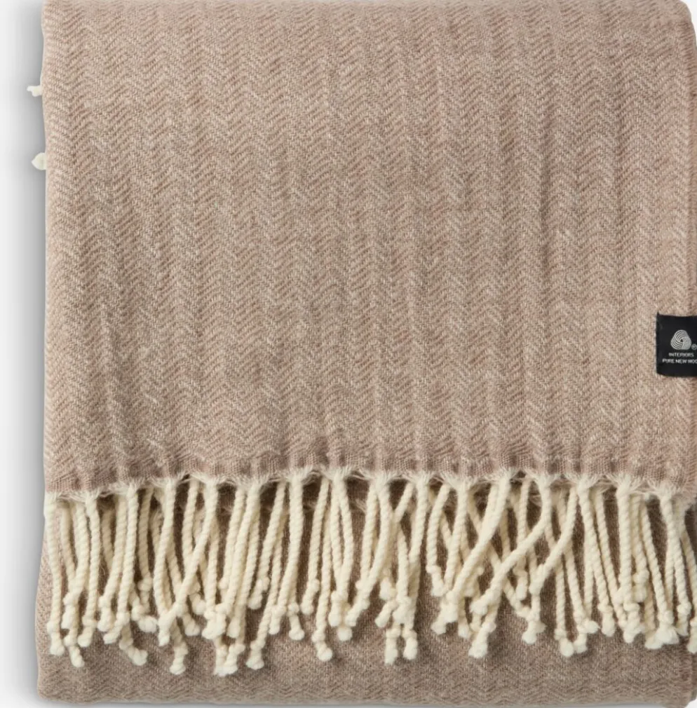 BRUNIAPlaid en laine BRUNIA 130x170 beige
