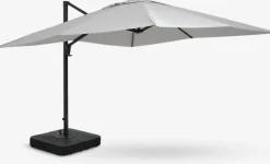 BUBERGParasol déporté BUBERG l300xL300 gris clair