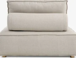 DAGSTRUPPouf DAGSTRUP a/dossier tissu beige