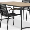 DAGSVAD + NABEDAGSVAD L190 table naturel + 4 NABE chaises noir