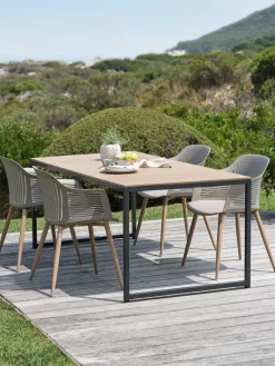DAGSVAD + VANTOREDAGSVAD L190 table naturel + 4 VANTORE chaises sable foncé