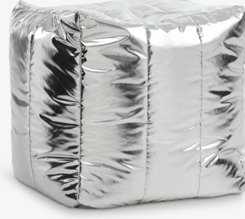 DAVINDEPouf DAVINDE 40x45 argenté