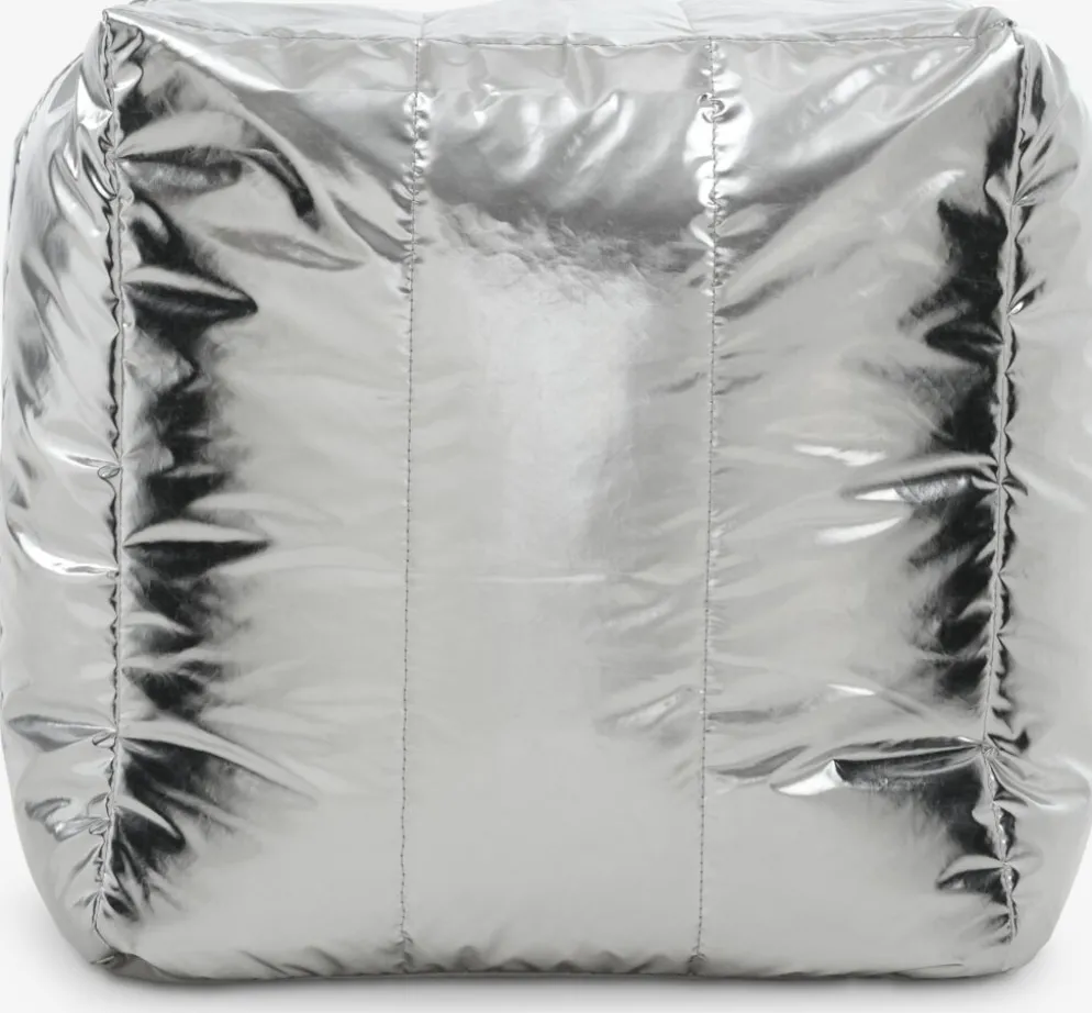 DAVINDEPouf DAVINDE 40x45 argenté