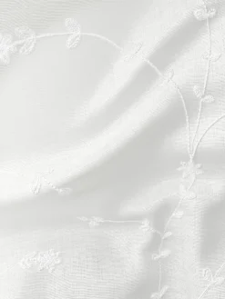 DOLMARideau DOLMA 1x140x245 broderie blanc cassé