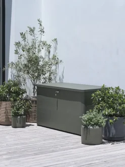 DREJETCoffre à coussins DREJET l134xH73xP62 gris anthracite