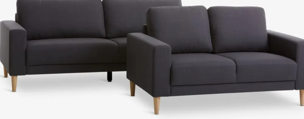 EGENSECanapé EGENSE 2 places tissu gris foncé