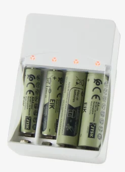 EIKChargeur de piles EIK a/prise blanc