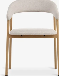 EJSINGChaise EJSING tissu beige/coloris chêne naturel