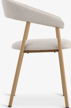 EJSINGChaise EJSING tissu beige/coloris chêne naturel