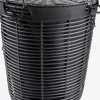 ELIFPanier à linge ELIF Ø40xH56cm noir a/couvercle