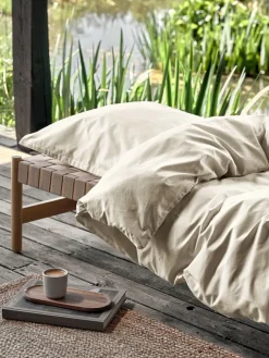 ELLIEGoldParure de lit ELLIE 240x220 naturel avec broderies
